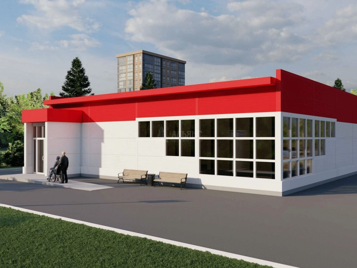 3D визуализация Магазин из сэндвич-панелей - фото 2