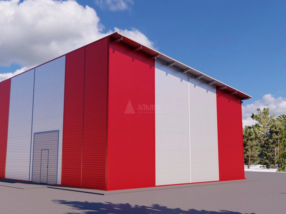 3D визуализация Холодный ангар-склад из сэндвич-панелей - фото 2