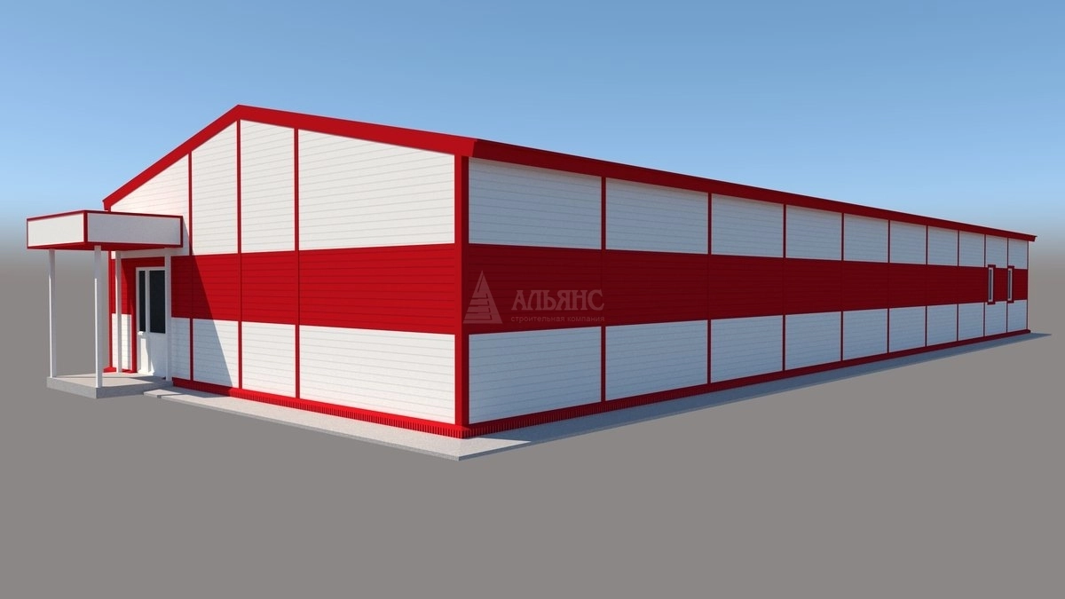 3D визуализация Магазин из сэндвич-панелей - фото 13