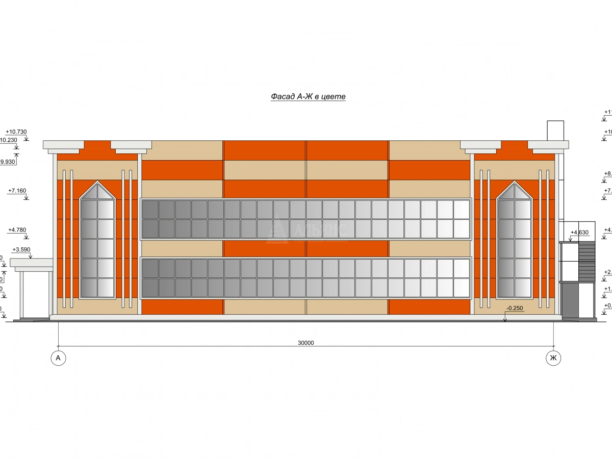 3D визуализация Торговый центр из сэндвич-панелей - фото 2