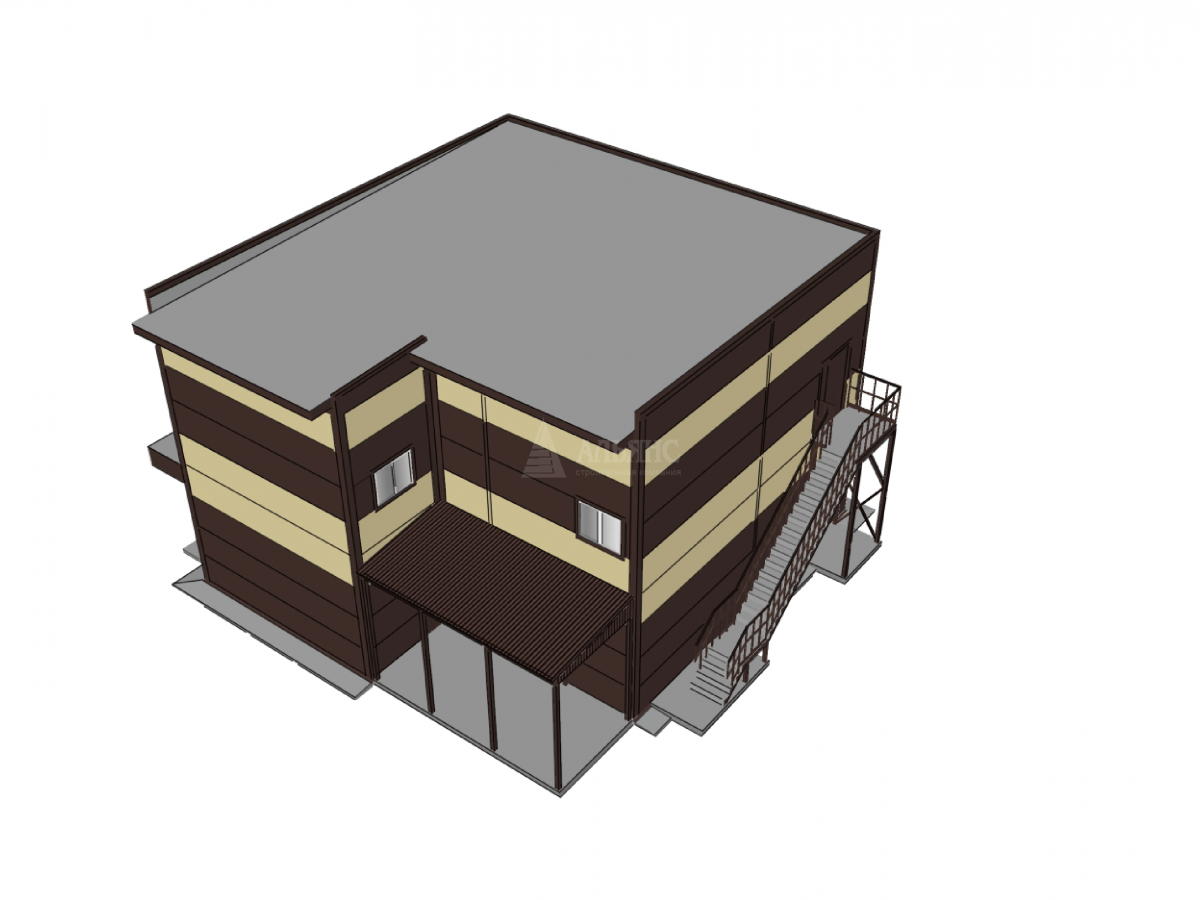 3D визуализация Магазин из сэндвич-панелей - фото 19