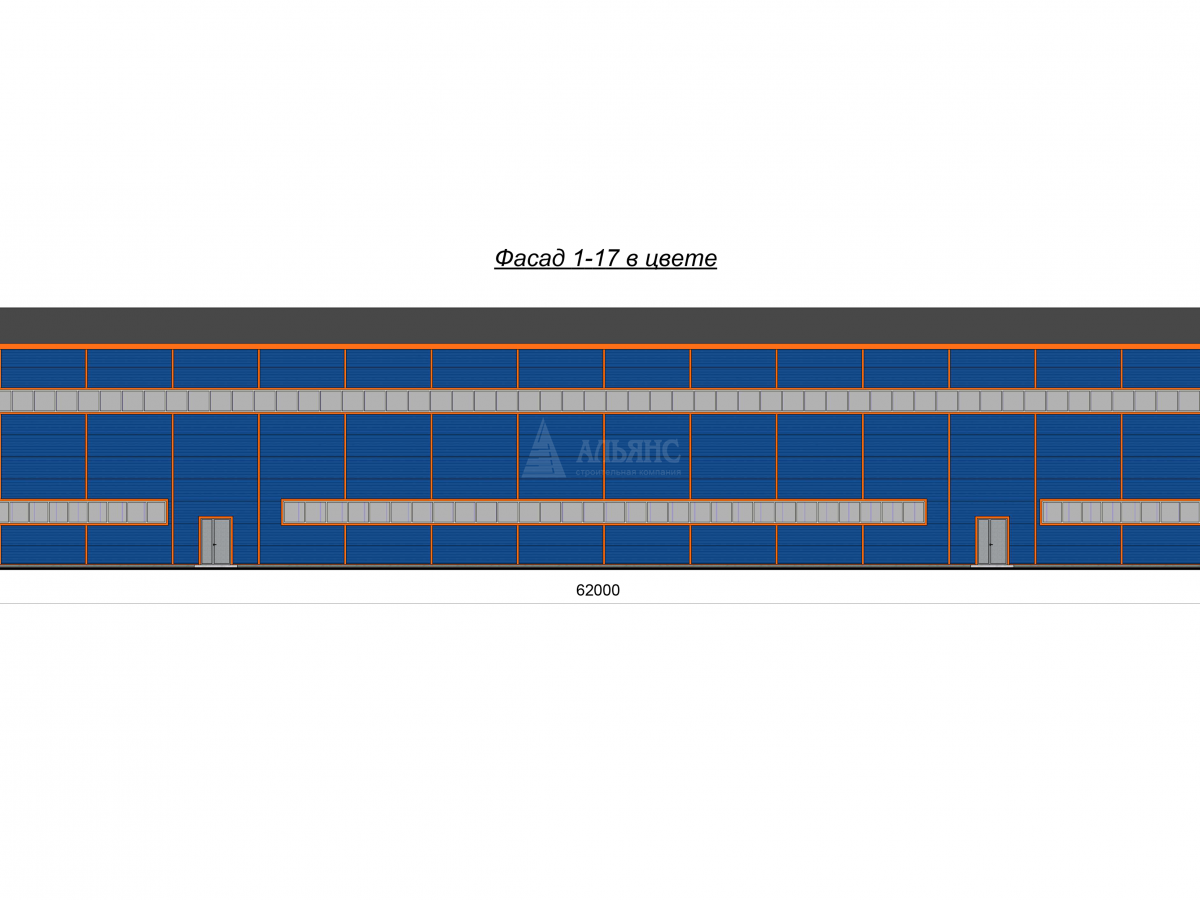 3D визуализация Производственный корпус из сэндвич-панелей - фото 13