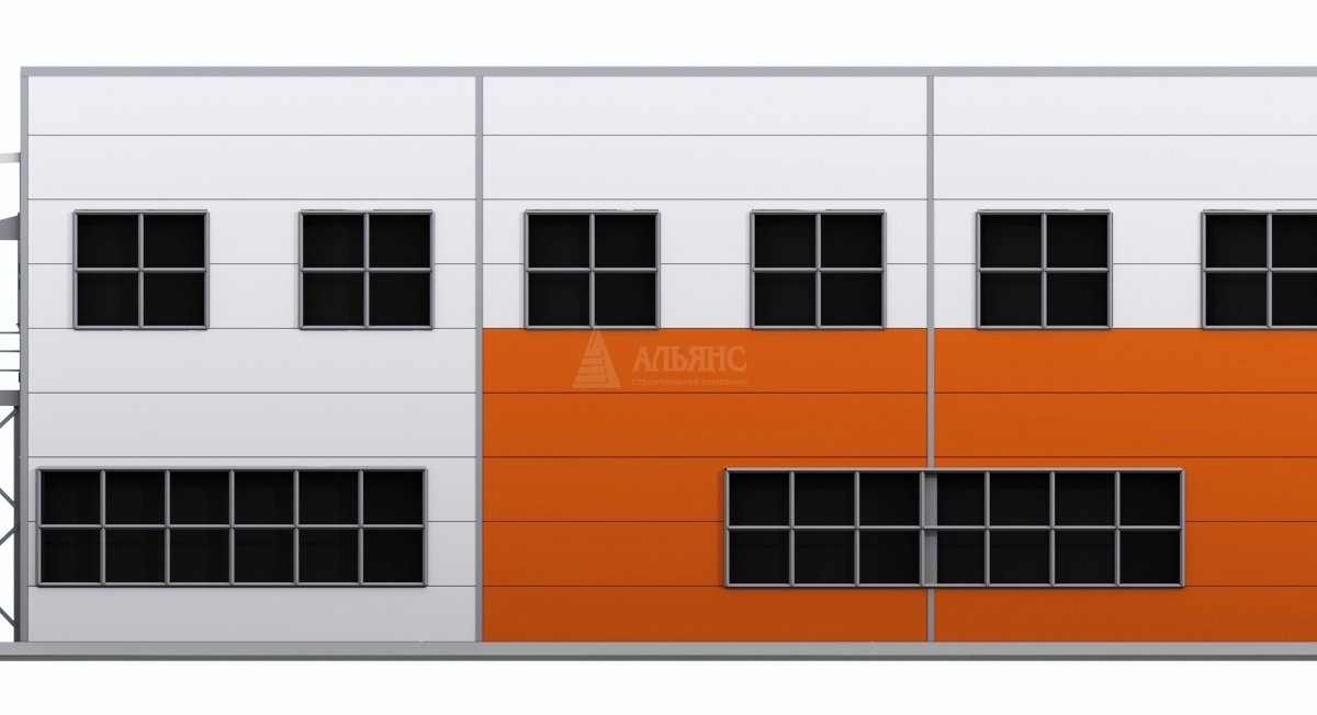 3D визуализация Проект СТО с АБК из сэндвич-панелей - фото 7